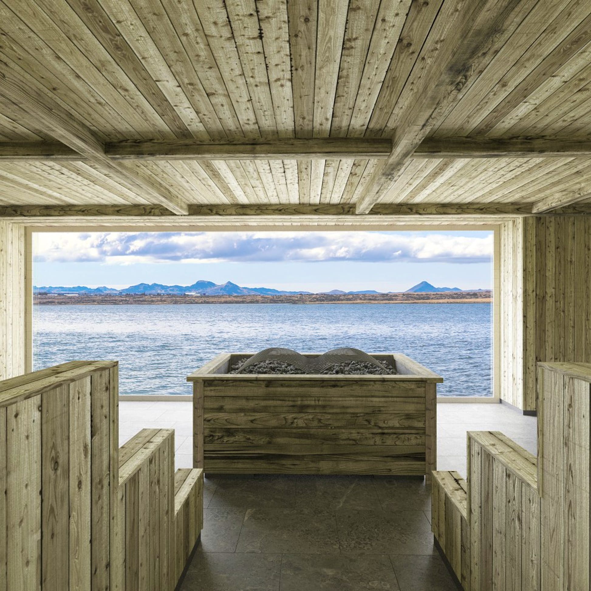 The sauna at Sky Lagoon has amazing views © Pursuit