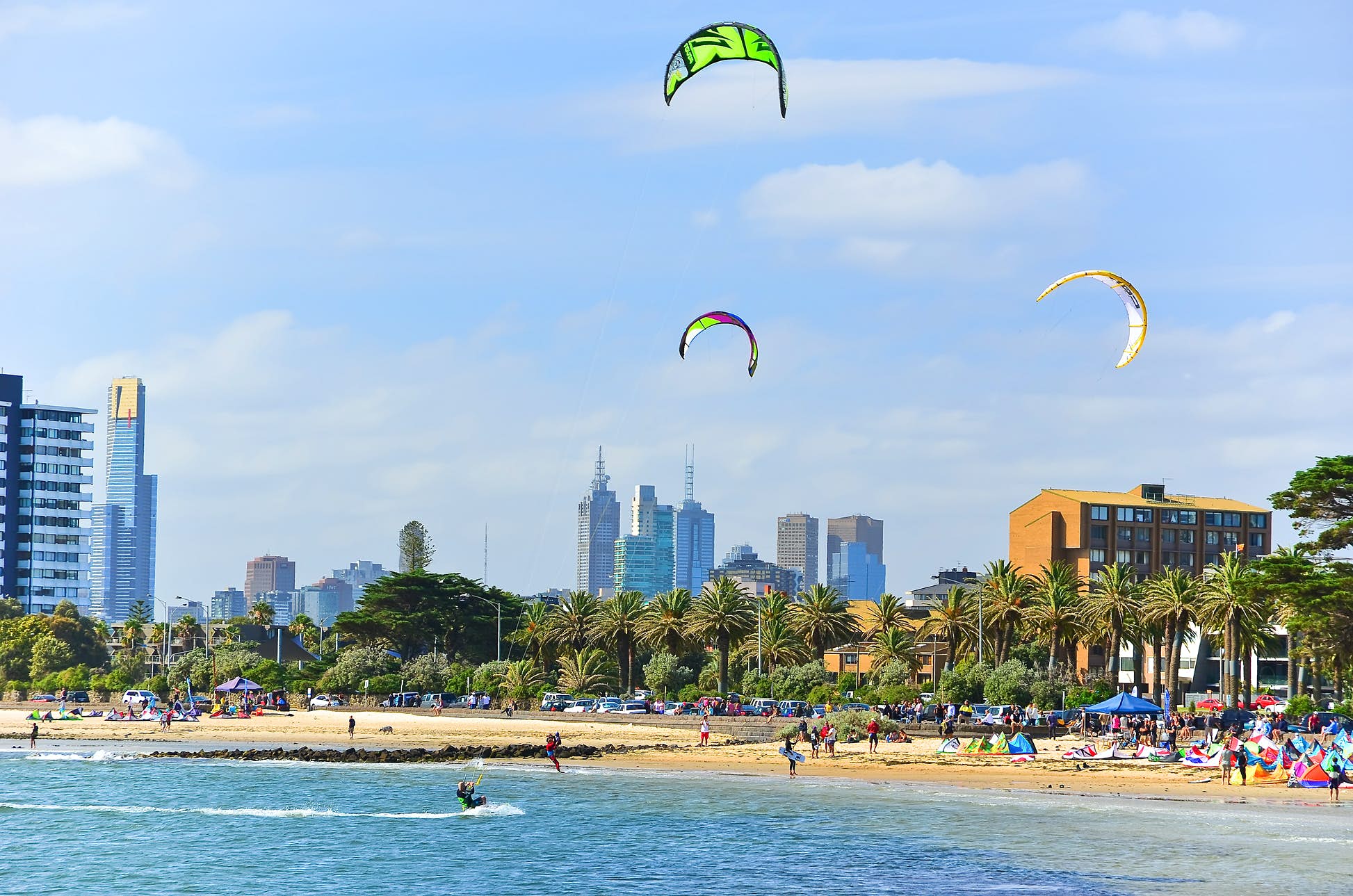 Popular holiday hotspots like St Kilda Beach in Melbourne may only see domestic tourists this year ©Javen/Shutterstock