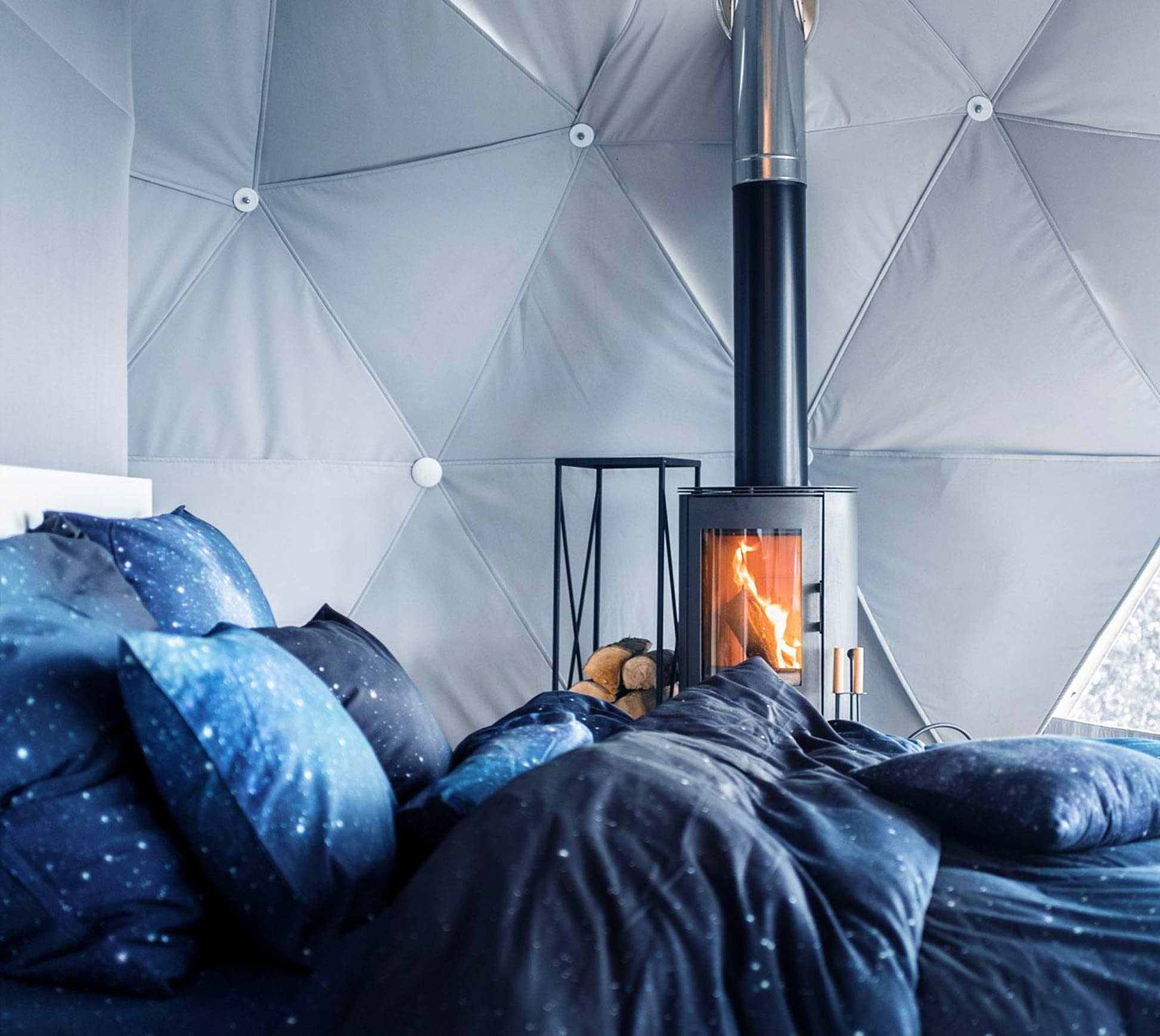 The interiors have cosy home comforts © The Domes