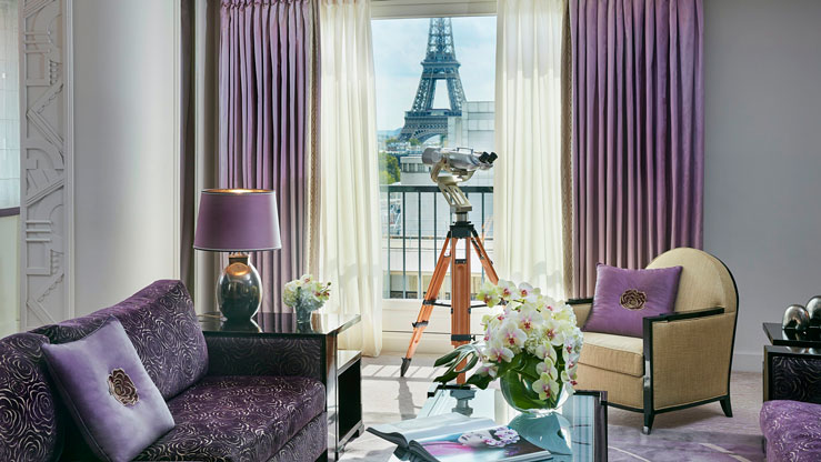 Talk about "A Room with a View," this hotel affords numerous views of Paris' most iconic sites, including the Eiffel Tower © Francis Amland courtesy of the Dorchester Collection
