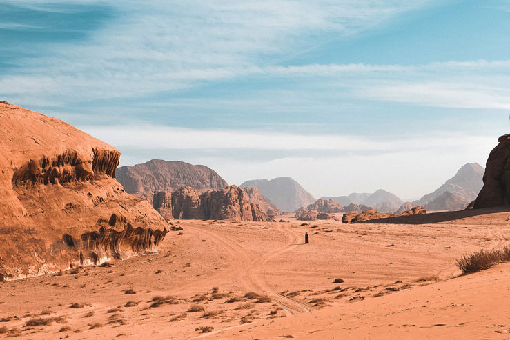 On the desert in Wadi Rum © Geri Moore / Lonely Planet