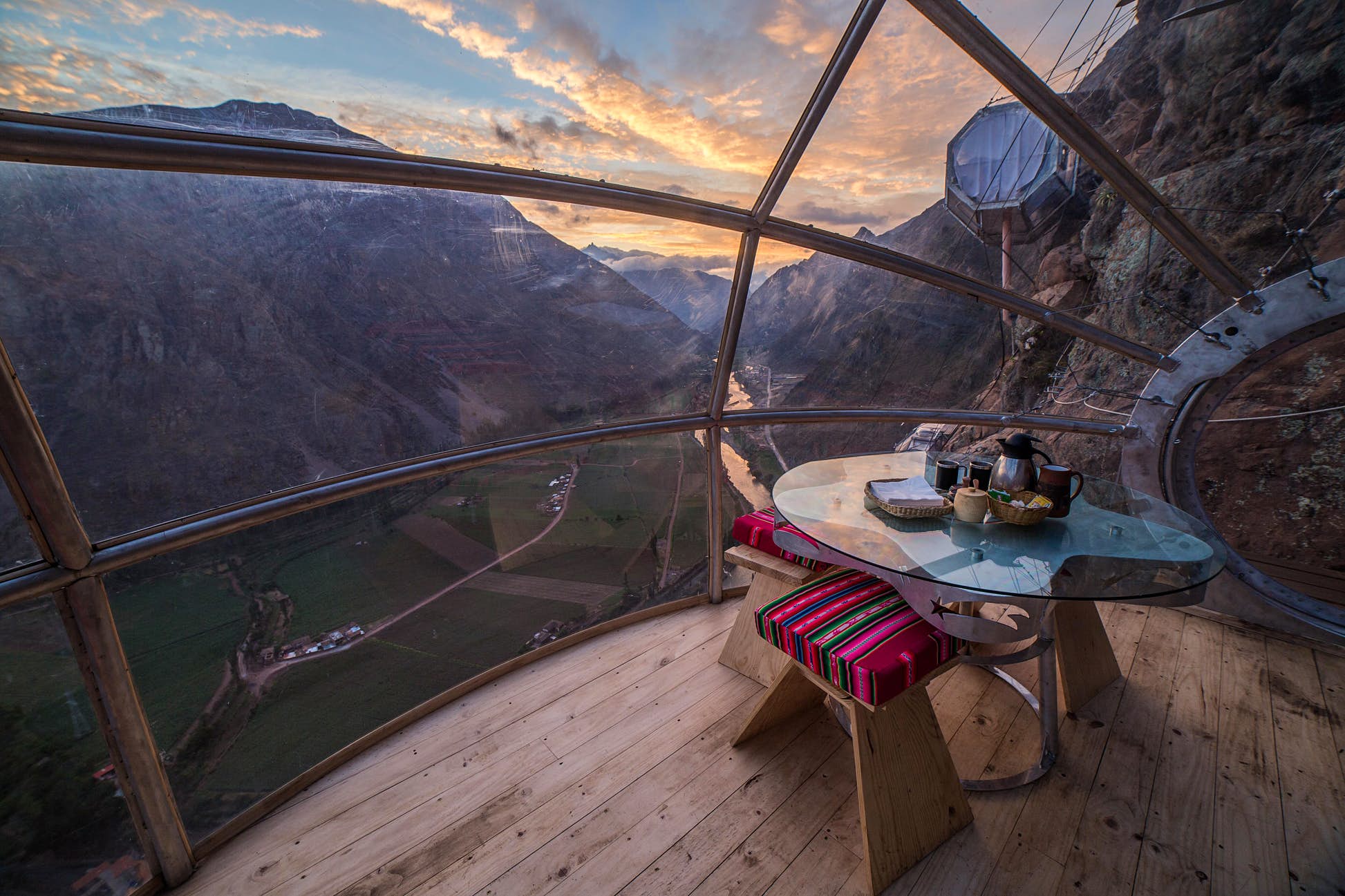 Some glass cabins require a head for heights @ Courtesy of Natura Vive
