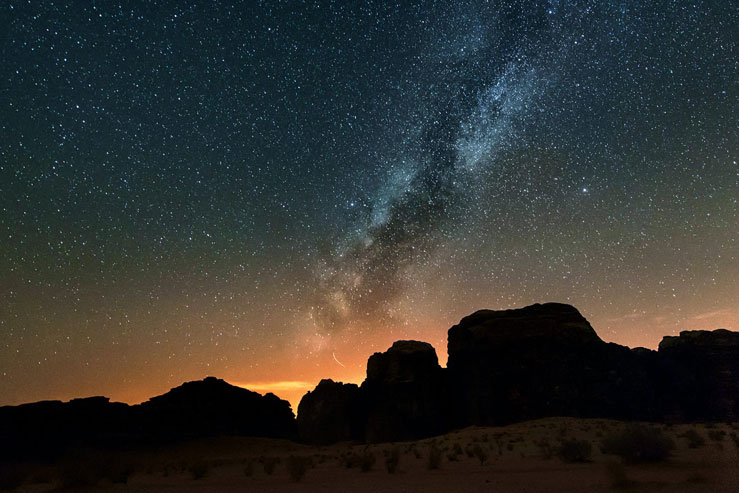 Wadi Rum's clear, desert air is perfect for stargazing © Elena Petrova/Alamy Stock Photo
