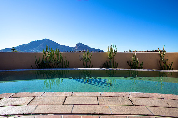See the Sonoran Desert from the private pool at Camelback Inn Resort & Spa © JW Marriott