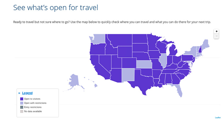 he interactive map tool that allows customers to filter and view destinations © United Airlines