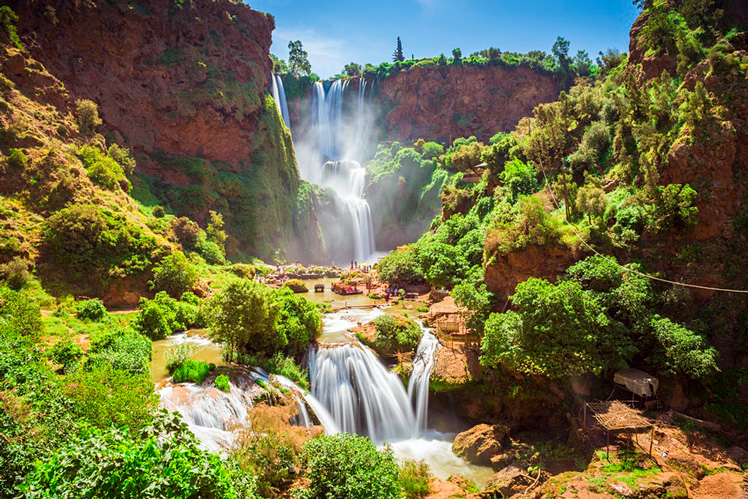 The Cascades d’Ouzoud is a popular day trip destination from Marrakesh © AlbertoLoyo / Getty Images