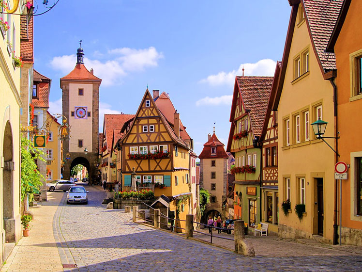 Drive through the picturesque town of Rothenburg ob der Tauber along Germany's Romantic Road ©jenifoto/Getty Images