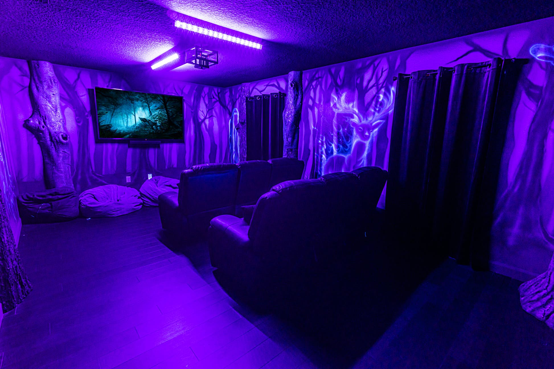 The theatre room comes complete with haunting dementors © Loma Homes